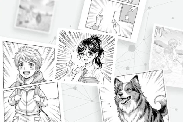 Authentic manga art style
